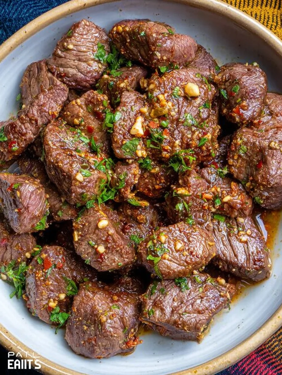 Air Fryer Garlic Butter Steak Bites