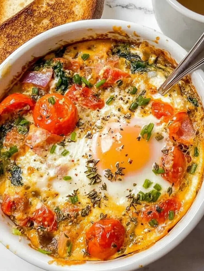 Baked Feta Eggs