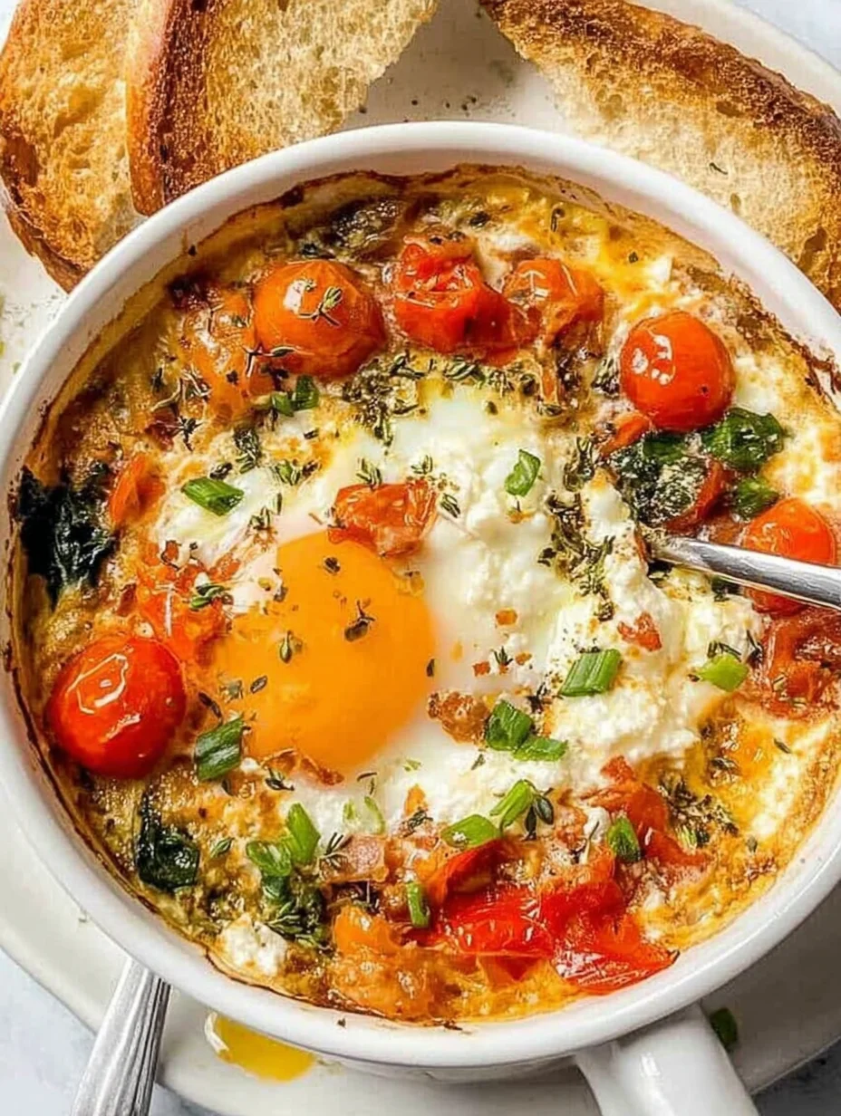 Baked Feta Eggs