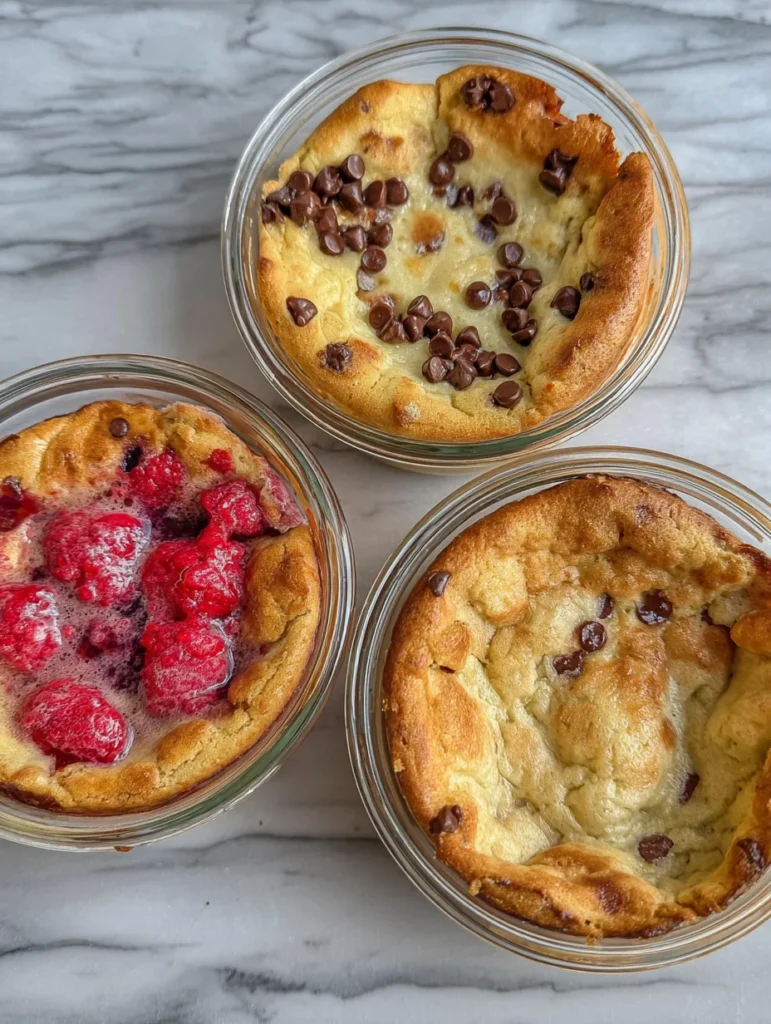 Baked Protein Pancake Bowls- great for meal prep and no banana needed!