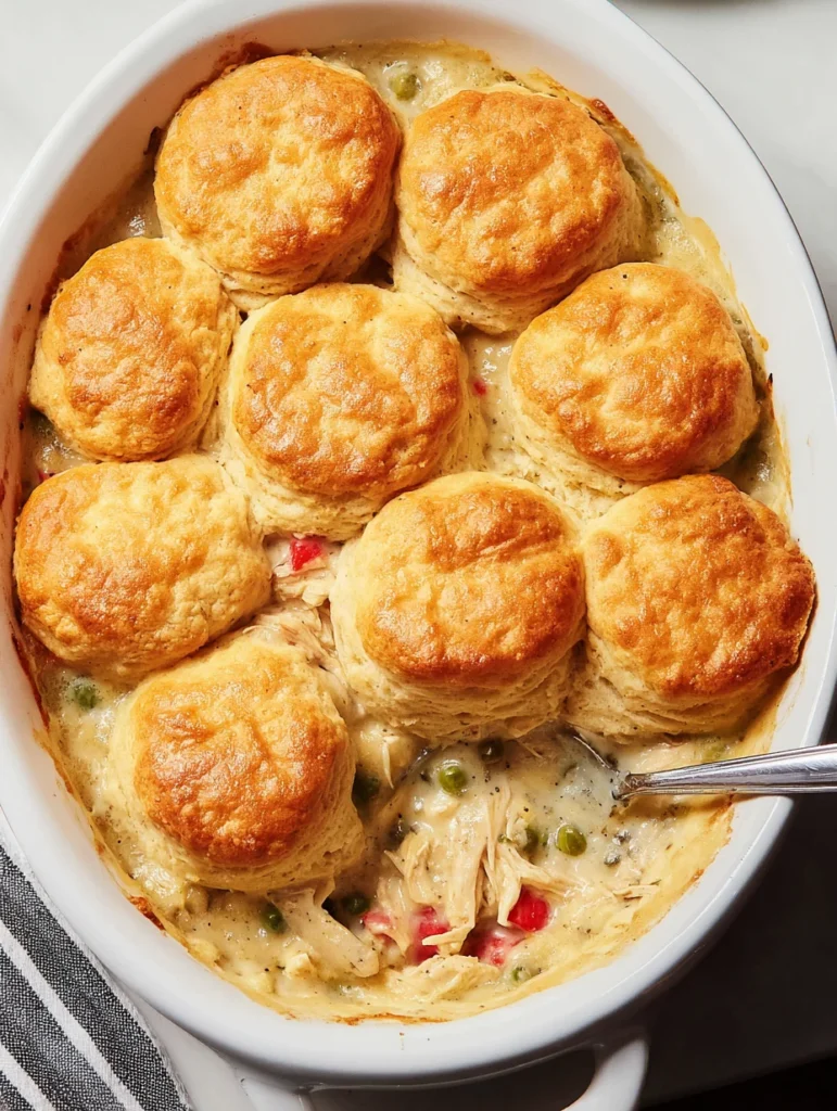 Chicken Pot Pie with Biscuits
