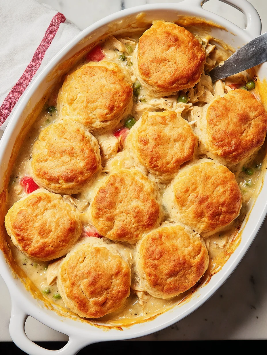 Chicken Pot Pie with Biscuits