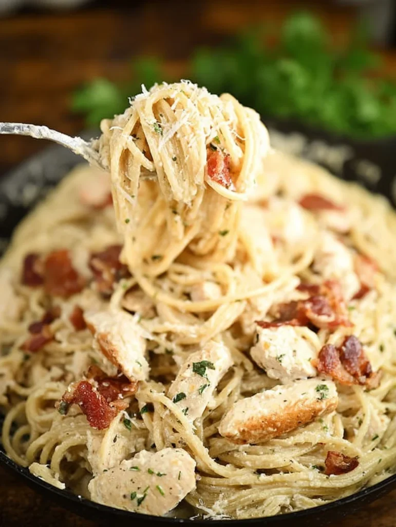 Cream Cheese Bacon Chicken Pasta