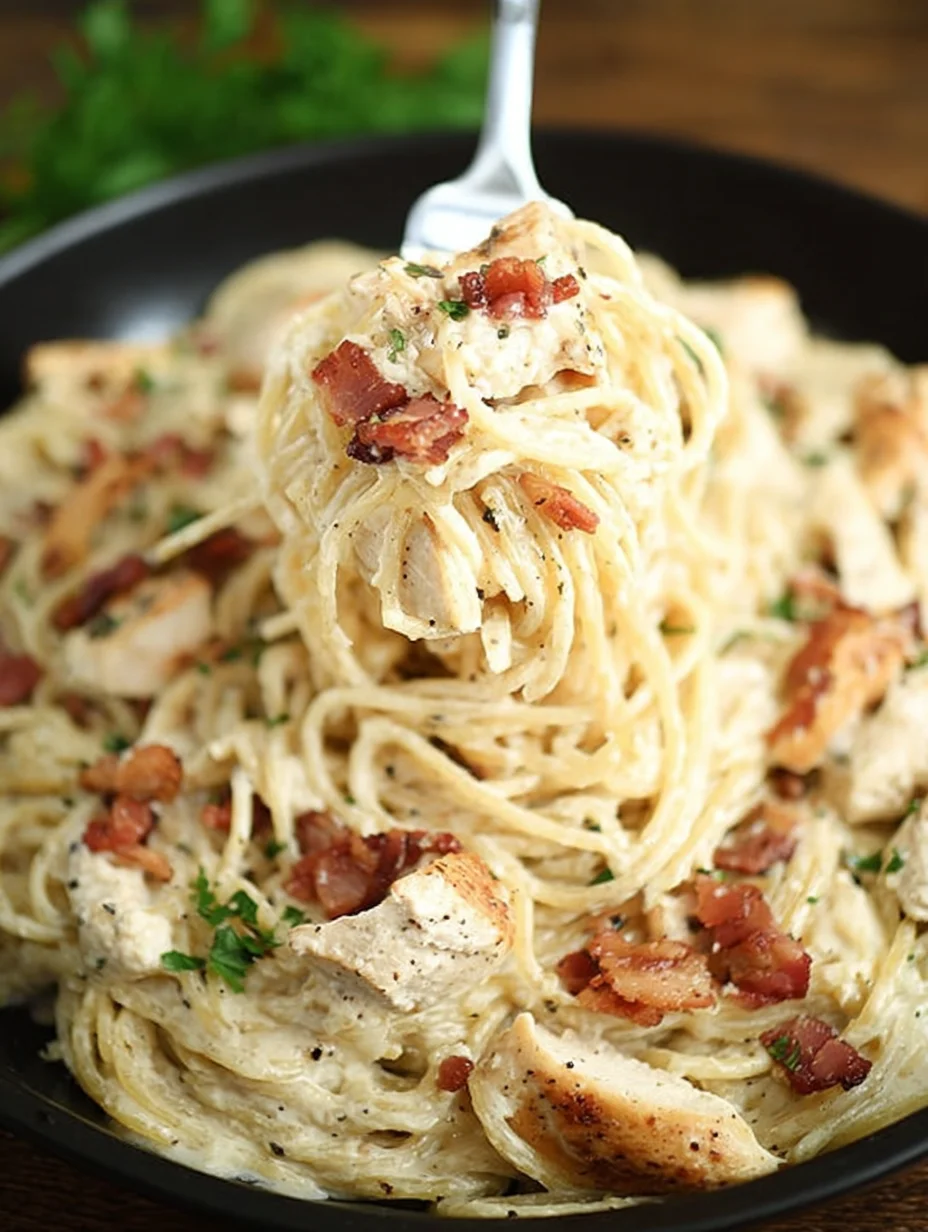 Cream Cheese Bacon Chicken Pasta