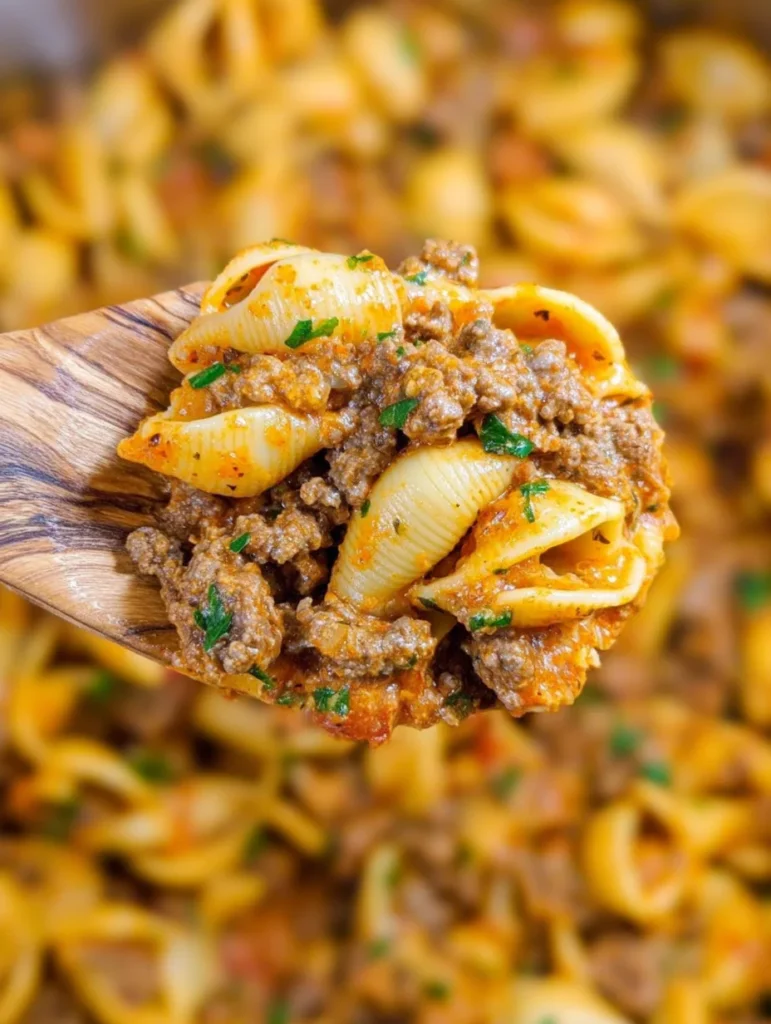 Creamy Beef and Shells