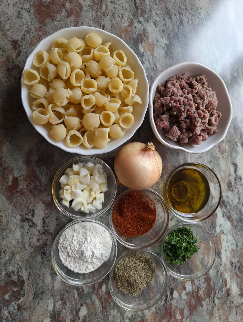 Creamy Beef and Shells