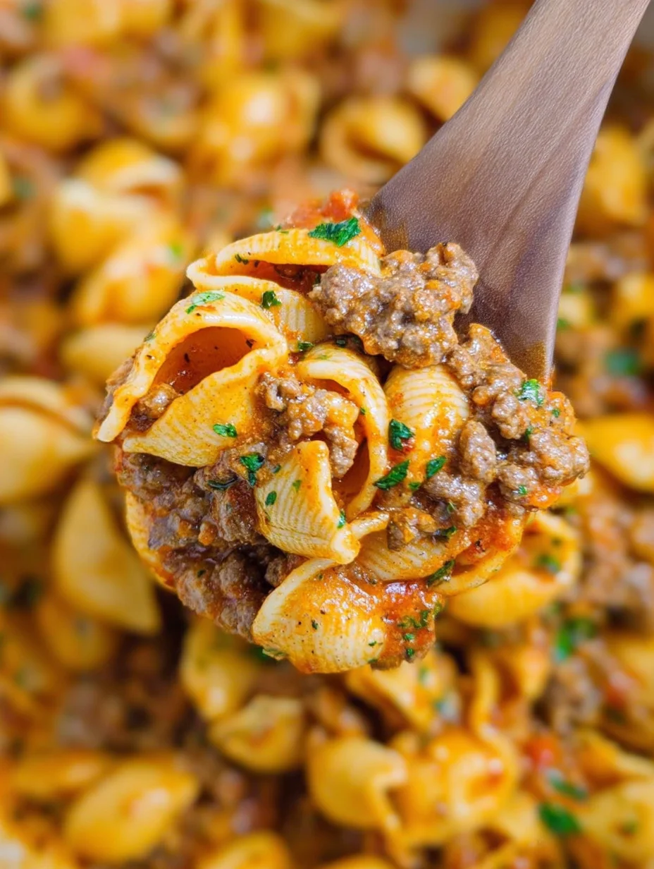 Creamy Beef and Shells