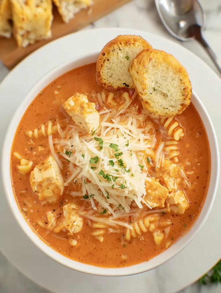 Crockpot Chicken Parmesan Soup Recipe