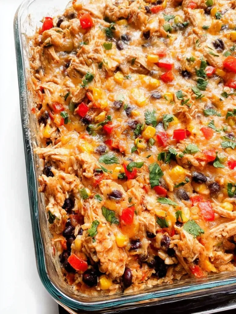 Easy Chicken Burrito Casserole