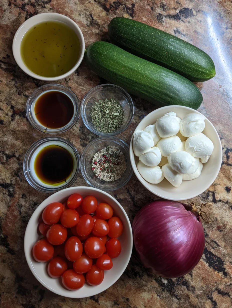 Fresh Cucumber Caprese Salad