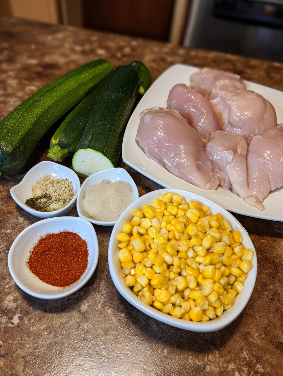Garlic Butter Chicken with Zucchini and Corn