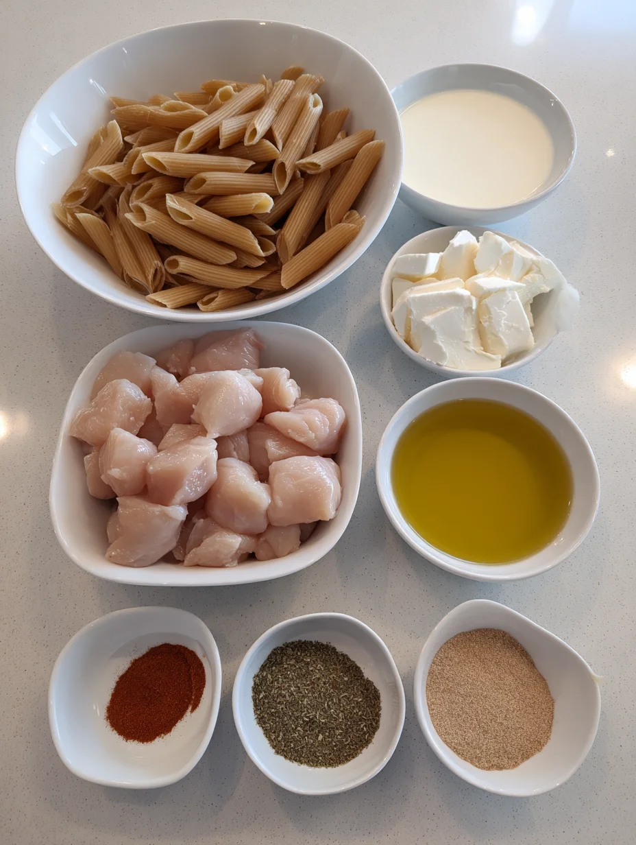 Healthy Garlic Parmesan Chicken Pasta