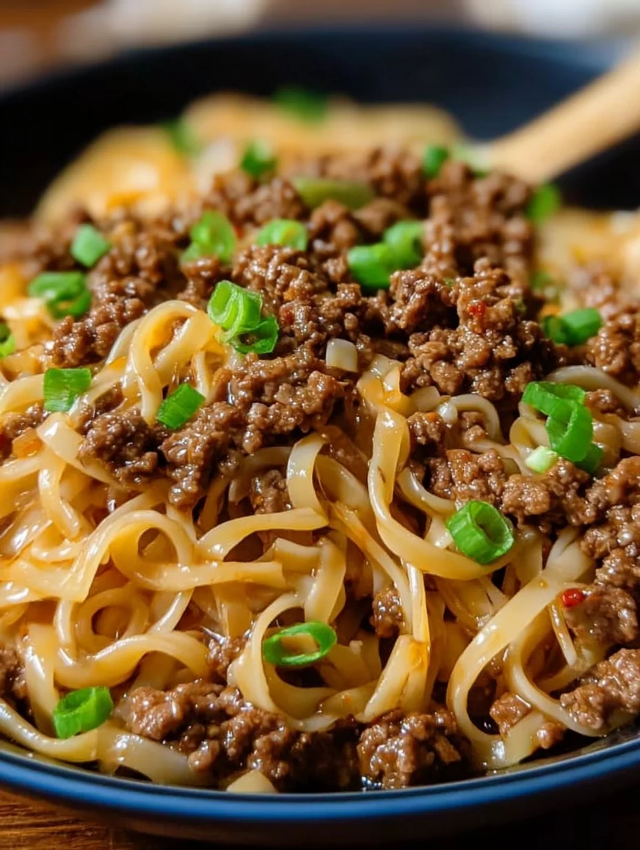 Mongolian Ground Beef Noodles