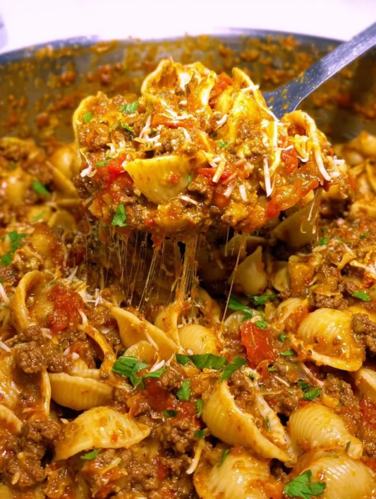 One Pot Cheesy Taco Pasta