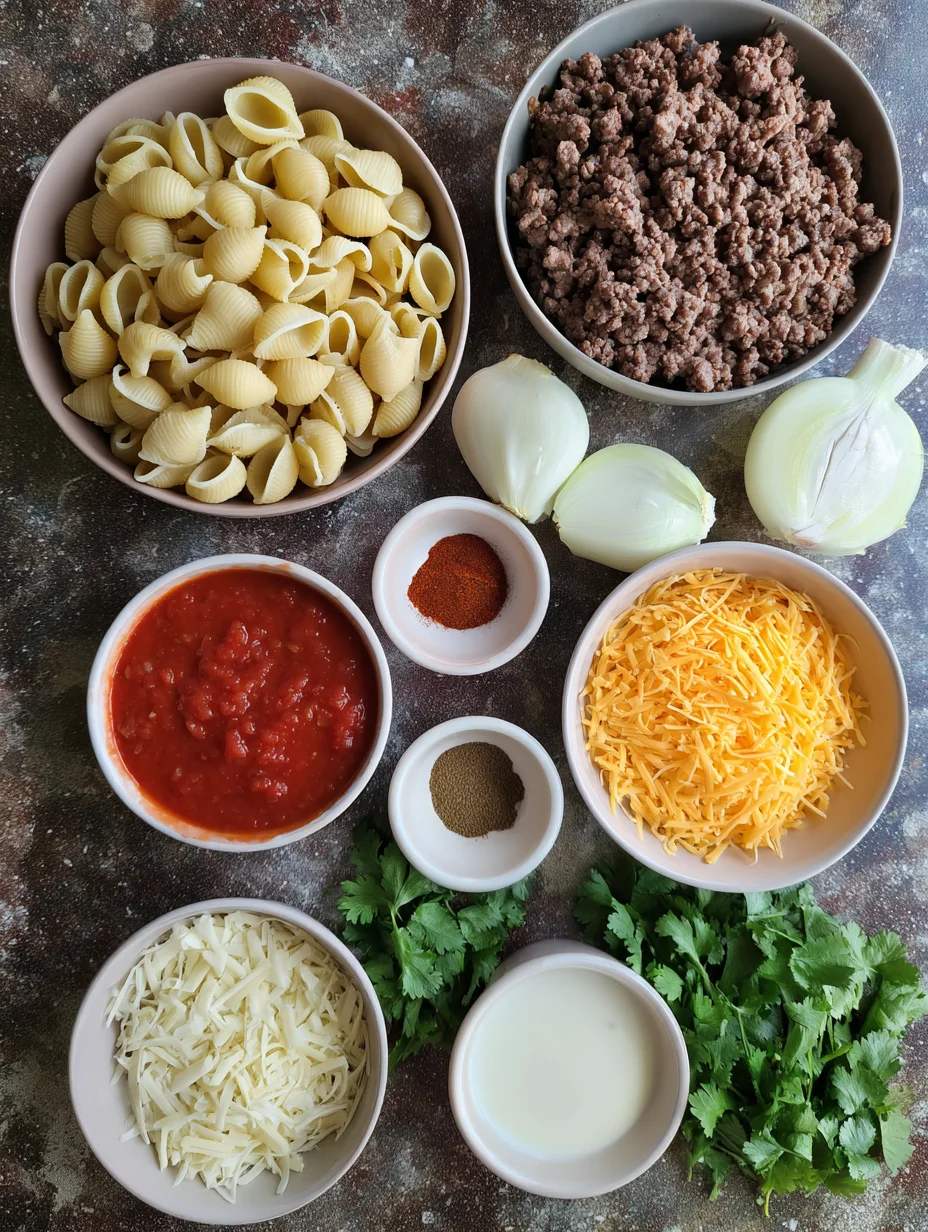 One Pot Cheesy Taco Pasta