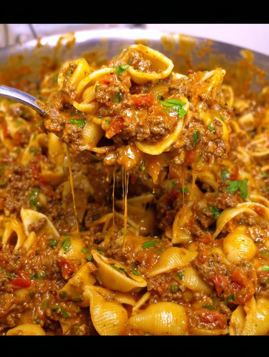One Pot Cheesy Taco Pasta
