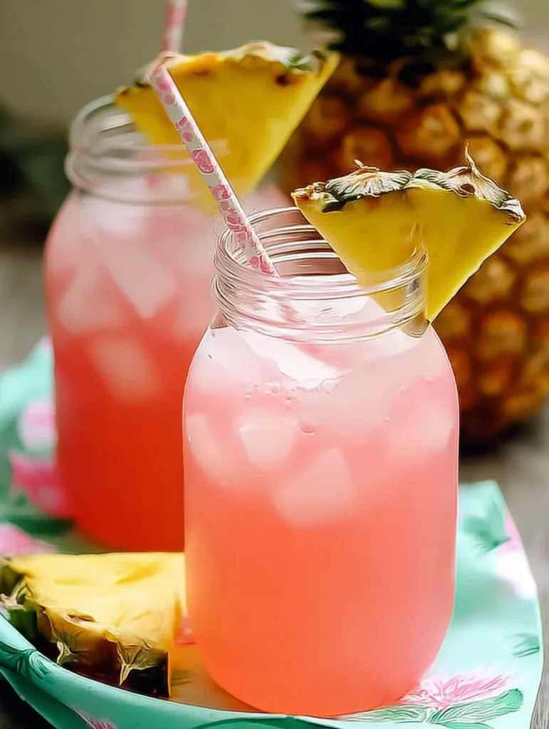 Pineapple Pink Lemonade Party Drink