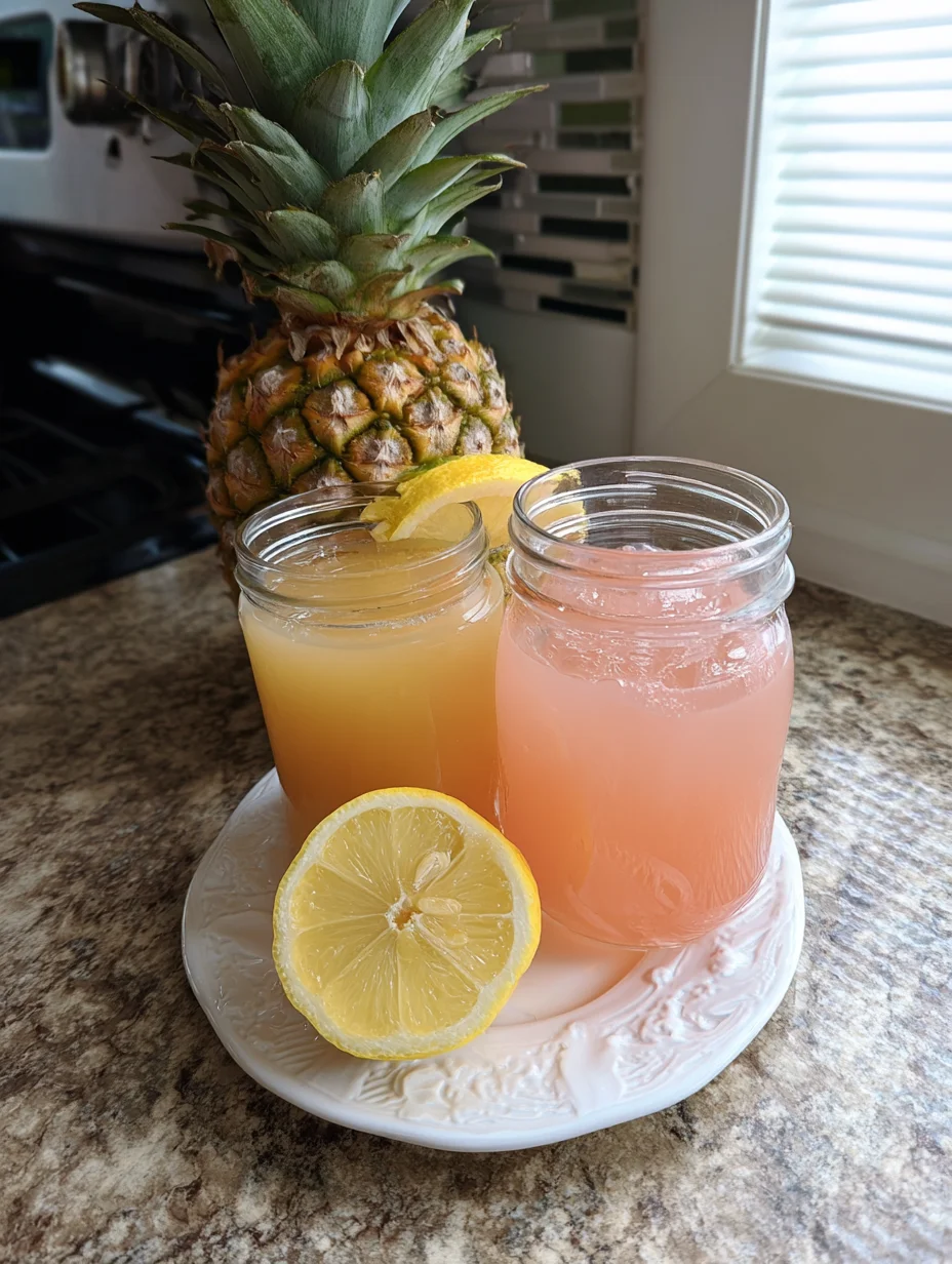 Pineapple Pink Lemonade Party Drink
