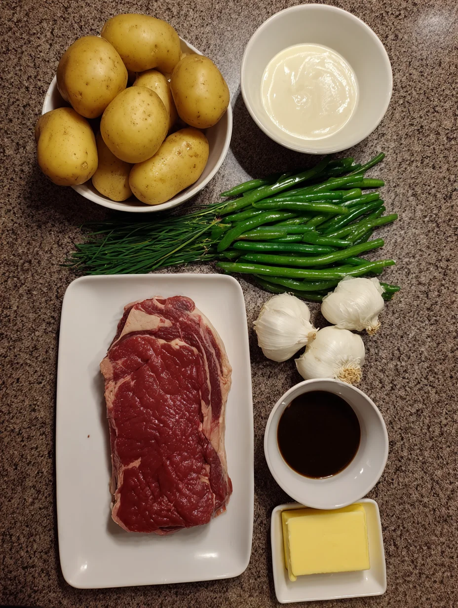 Ribeye and Roasted Garlic Pan Sauce