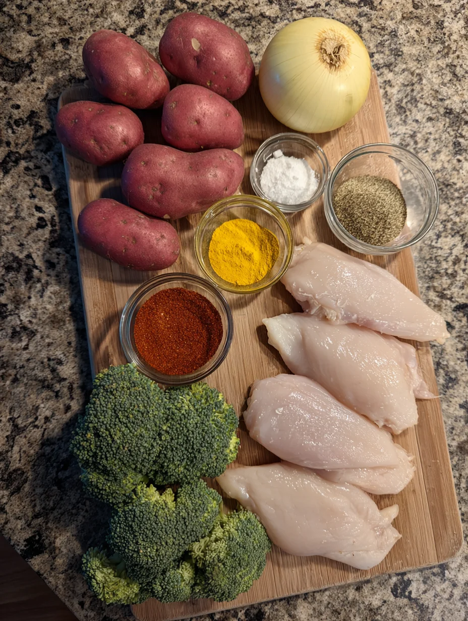 Skinny Chicken and Roasted Potato Bowl