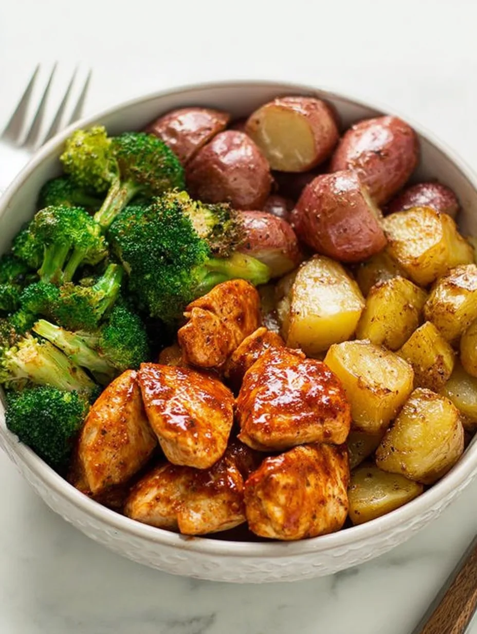 Skinny Chicken and Roasted Potato Bowl