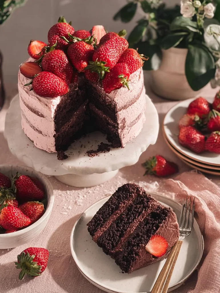 Strawberry Chocolate Cake