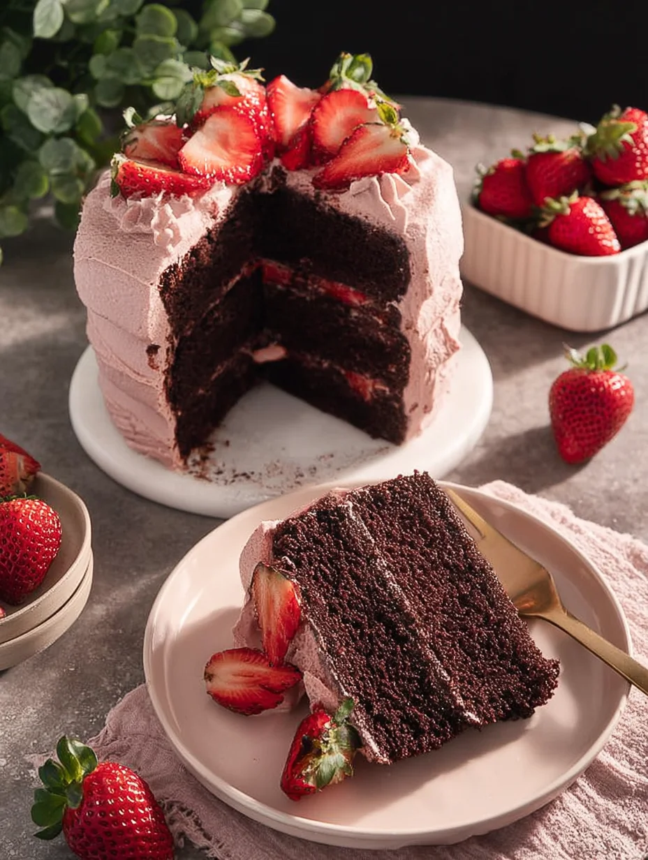 Strawberry Chocolate Cake