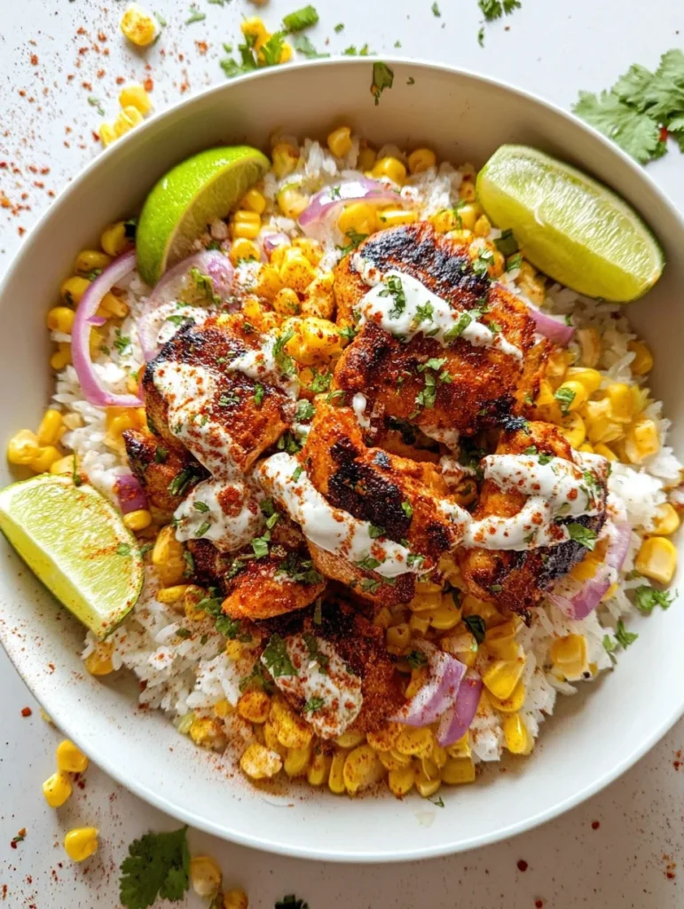Street Corn Chicken Rice Bowl