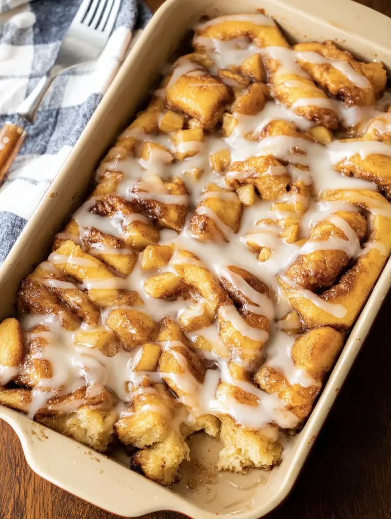 2 Ingredient Apple Cinnamon Roll Bake