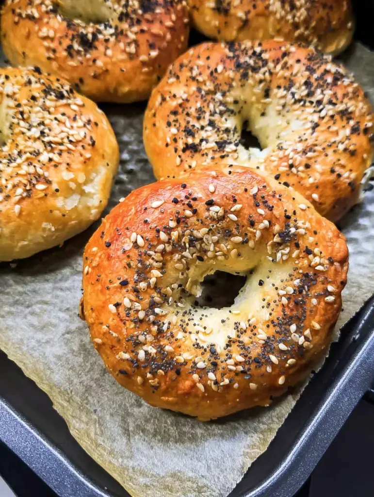 Air Fryer Protein Bagels