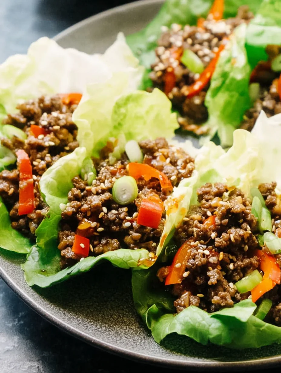 Asian Style Ground Beef Lettuce Wraps