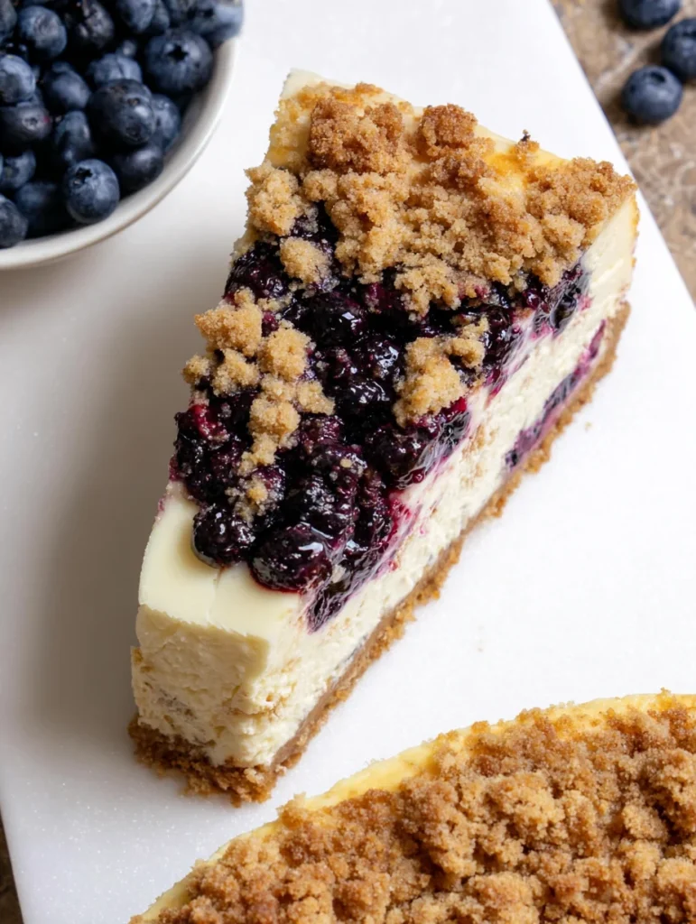 Blueberry Crumble Cheesecake