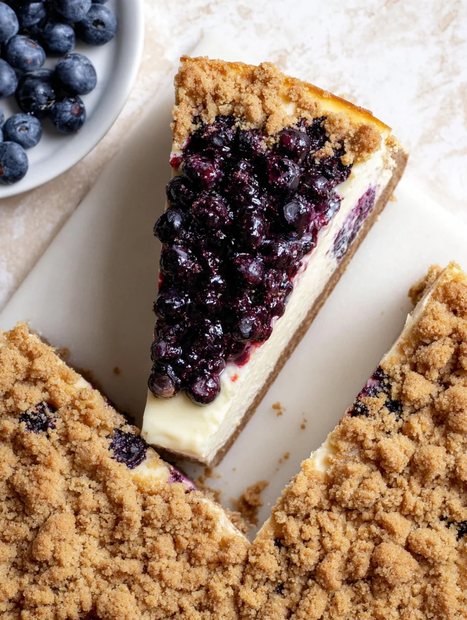 Blueberry Crumble Cheesecake