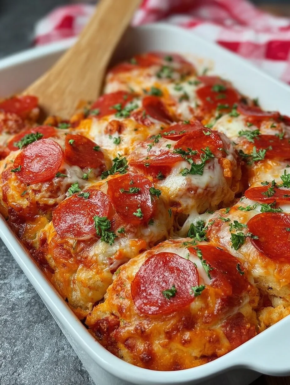 Bubble Up Biscuit Pizza Casserole
