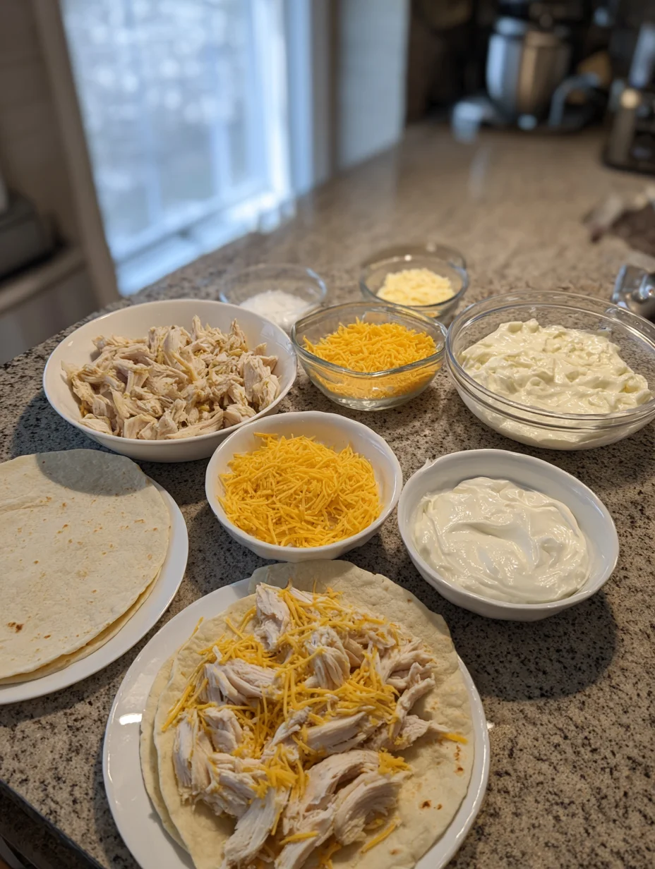 Cheesy Garlic Chicken Wraps
