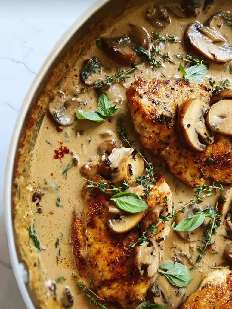 Creamy Mushroom Chicken Recipe