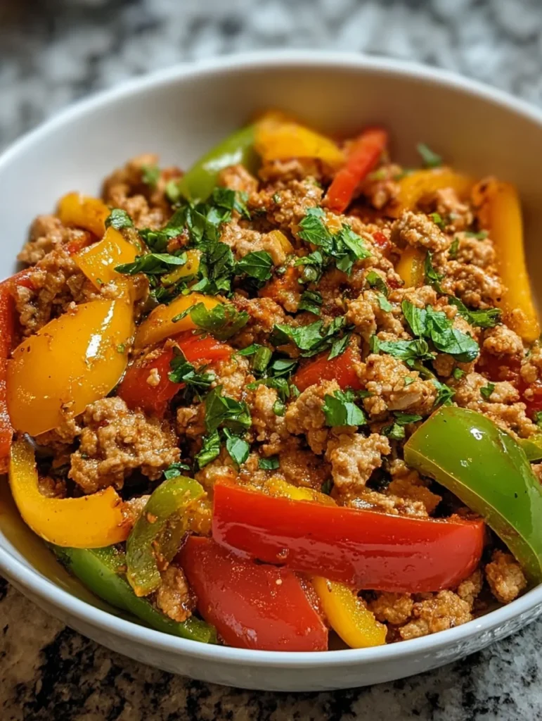 Ground Turkey and Peppers