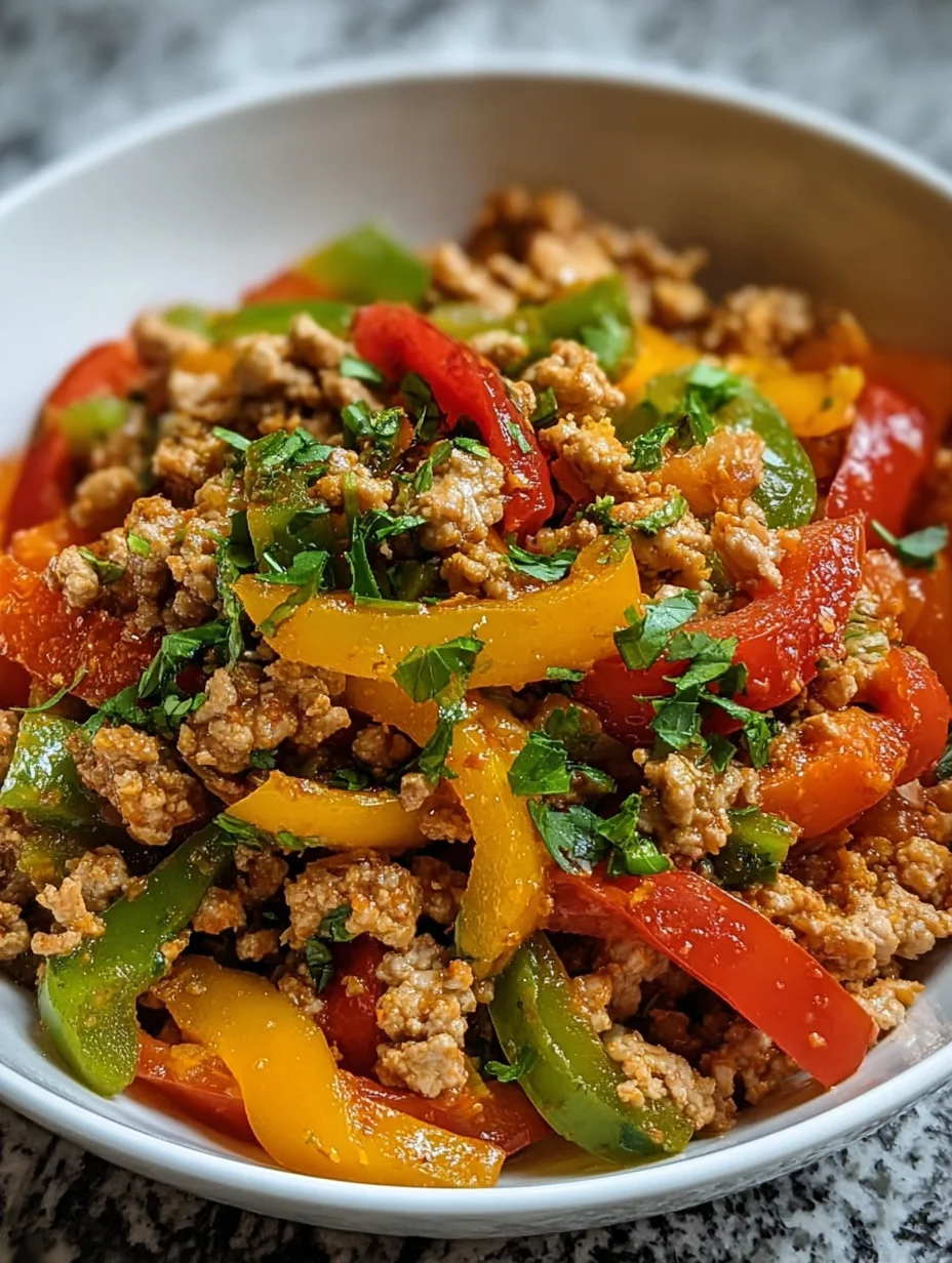 Ground Turkey and Peppers
