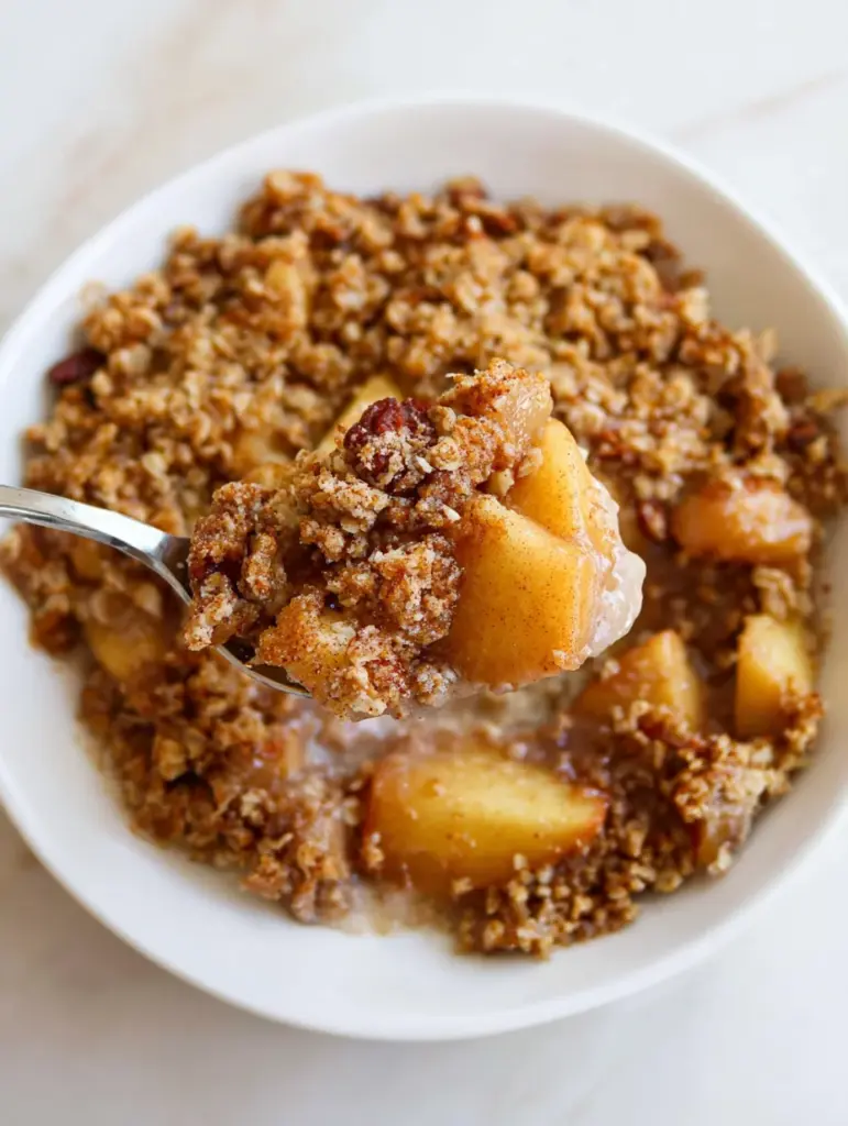 Healthy Breakfast Apple Crumble