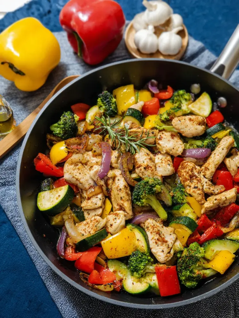 Healthy Chicken and Vegetables Skillet