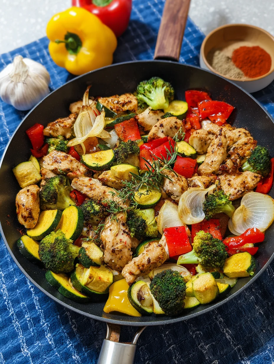 Healthy Chicken and Vegetables Skillet