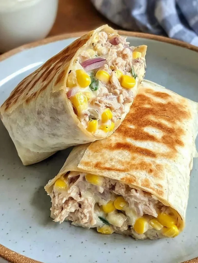 Healthy Tuna Melt Wrap Recipe, Easy 10 Minute Lunch