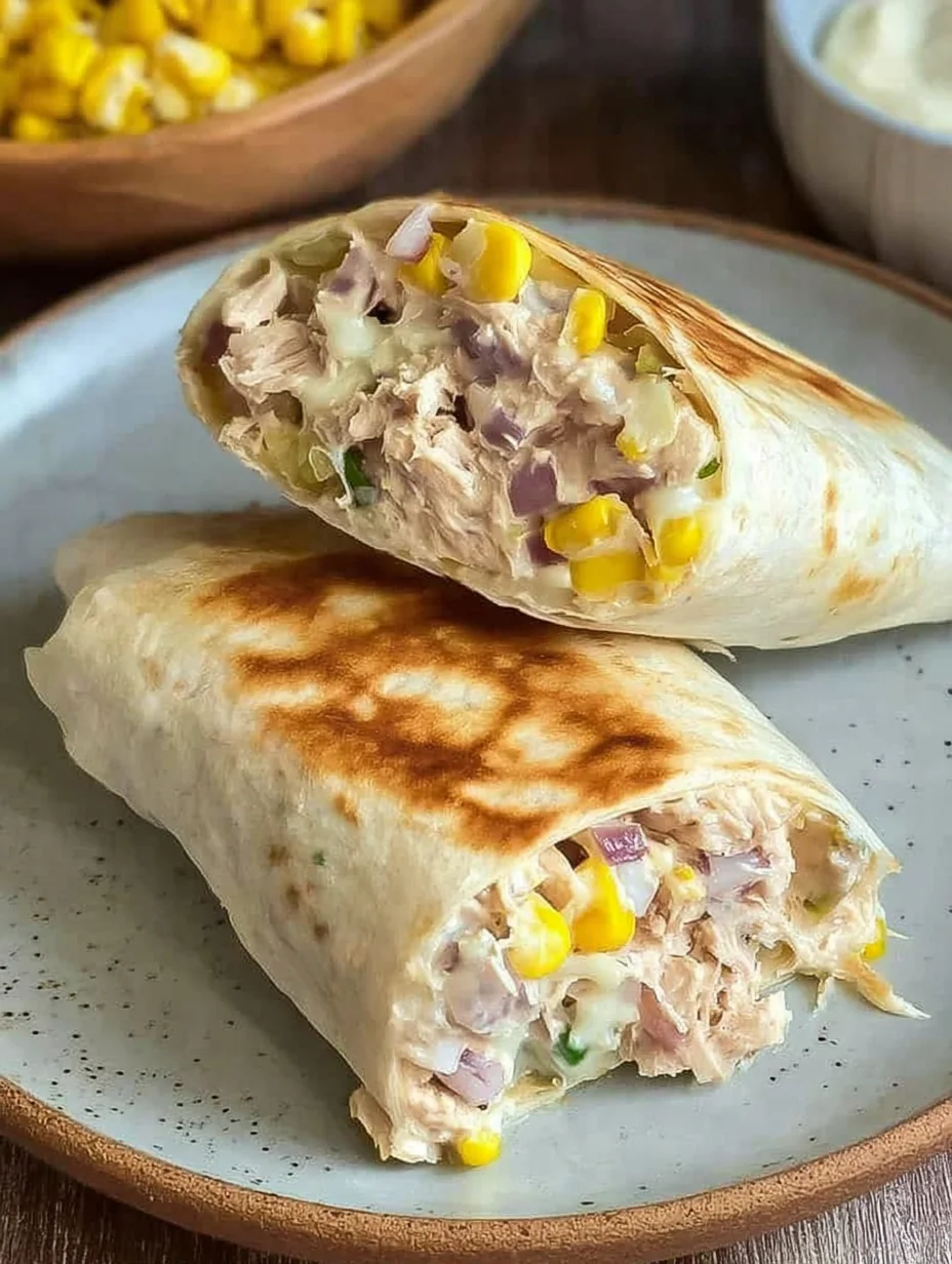 Healthy Tuna Melt Wrap