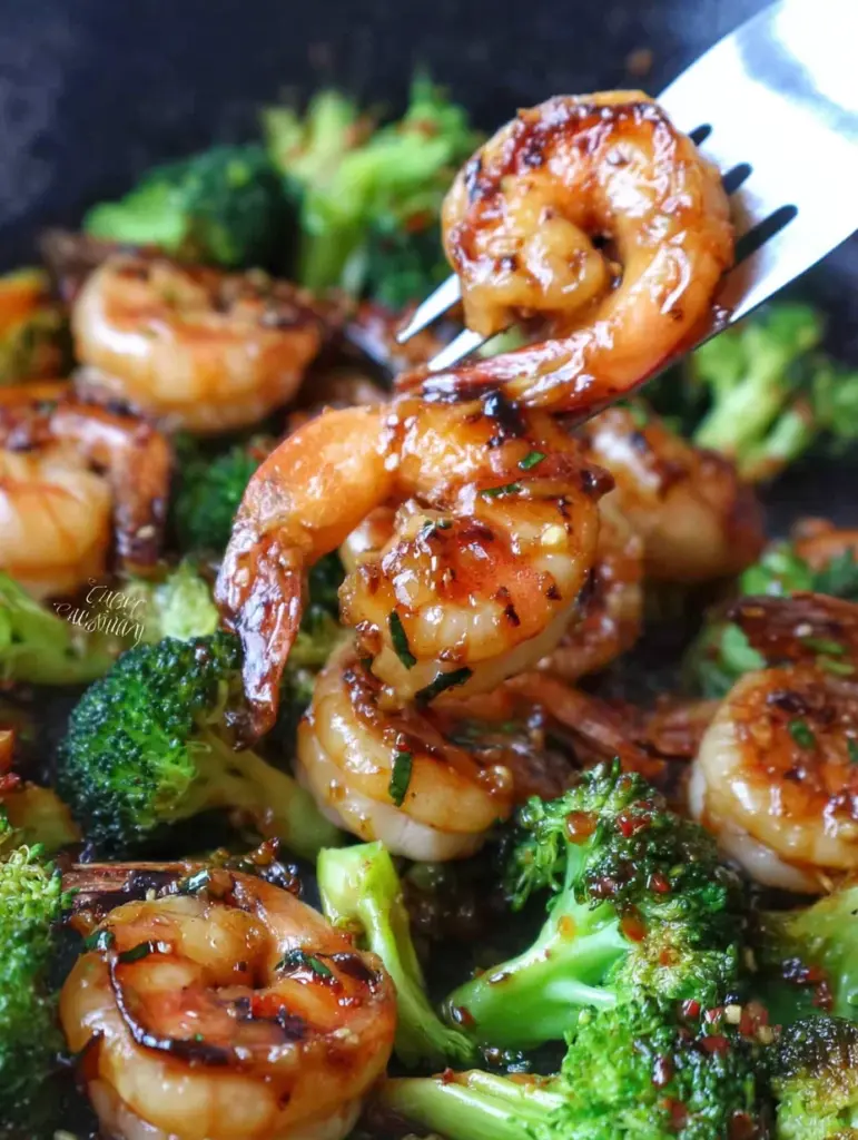 Honey Garlic Butter Shrimp and Broccoli