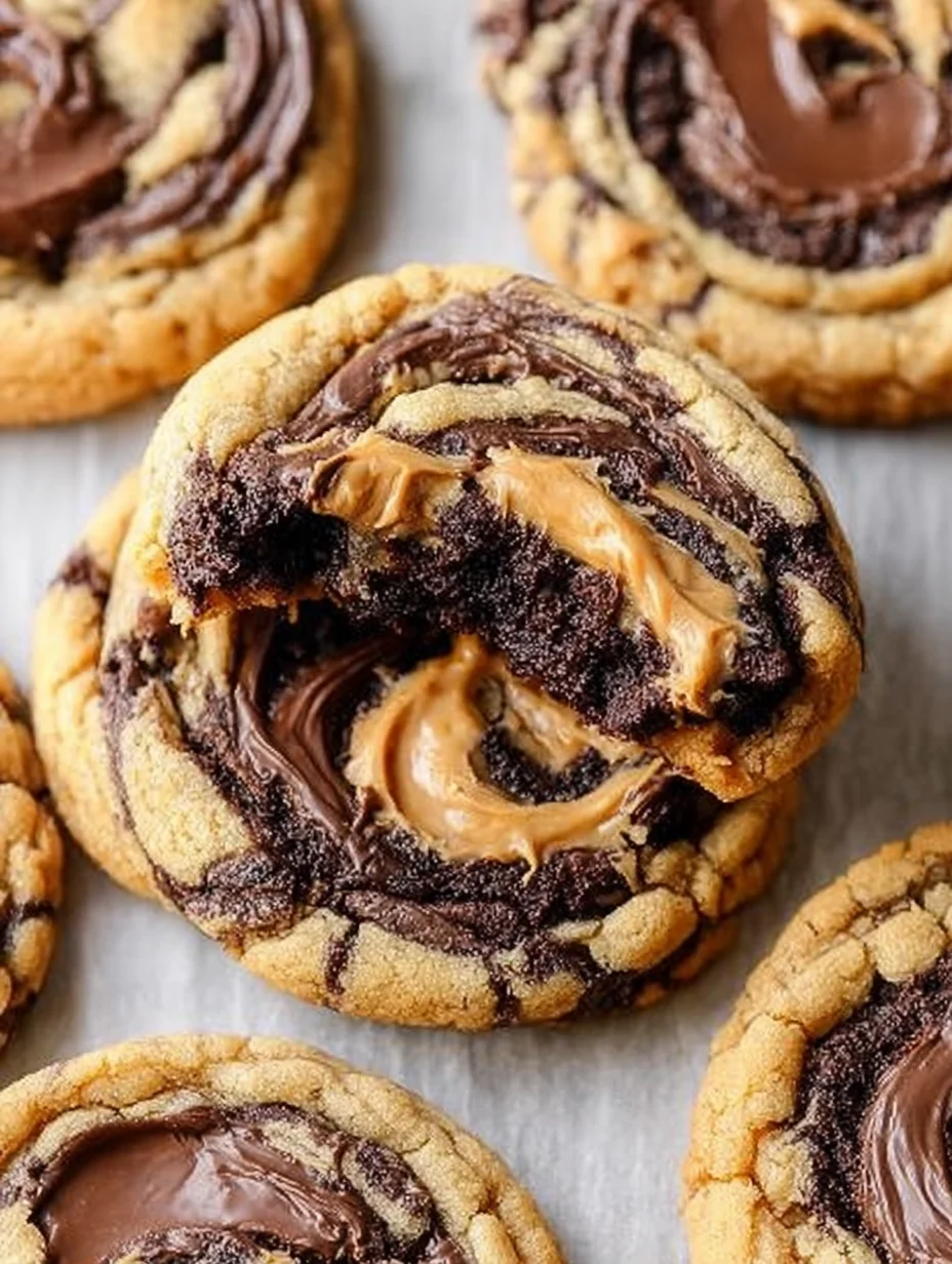 Peanut Butter Brownie Swirl Cookies