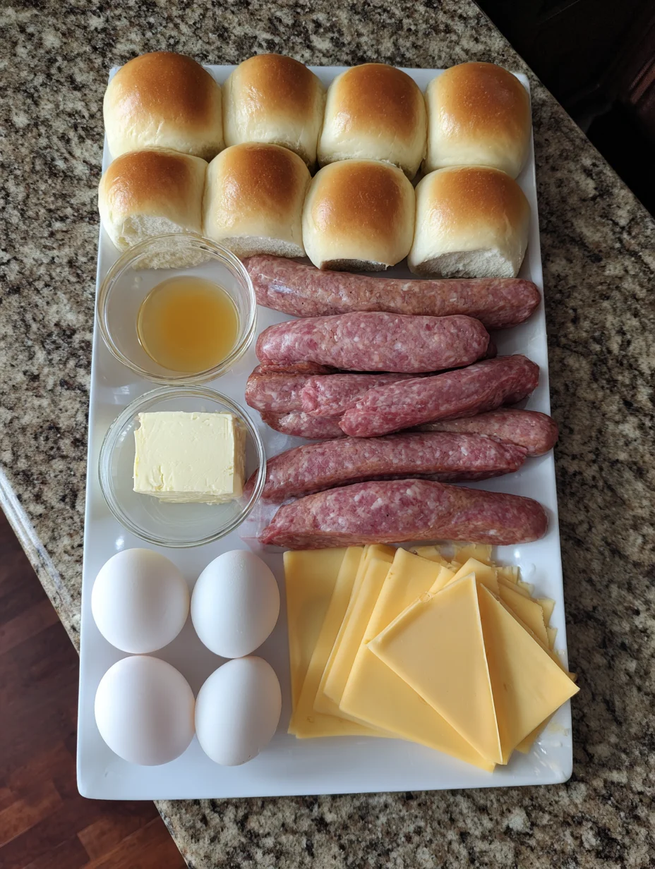 Sausage Egg and Cheese Breakfast Sliders