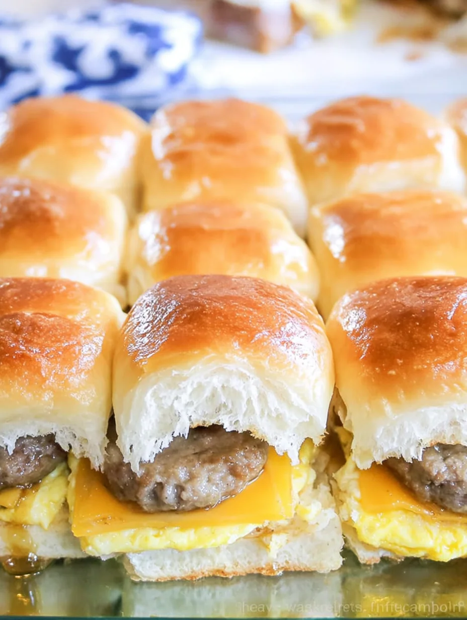 Sausage Egg and Cheese Breakfast Sliders