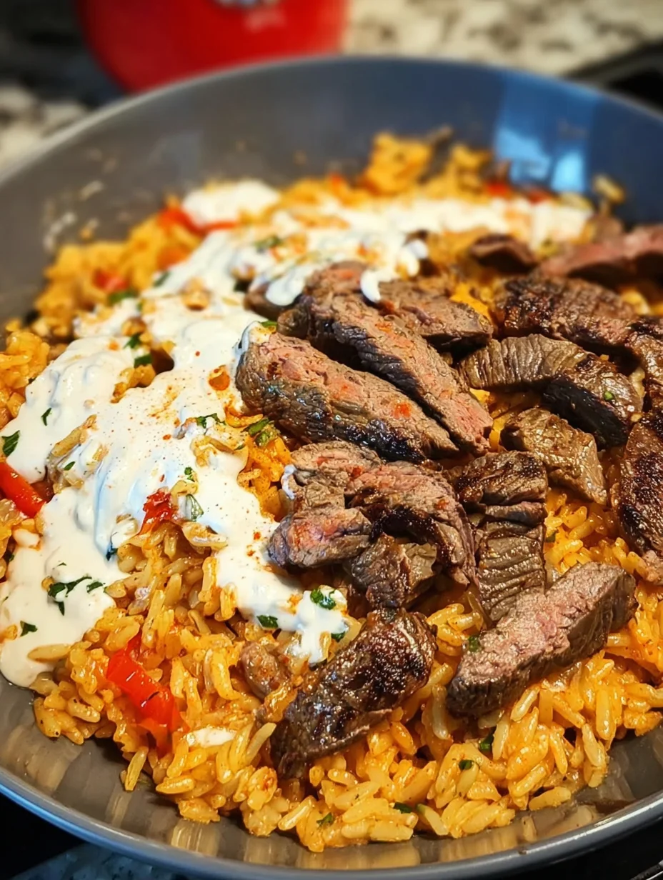 Steak Queso Rice