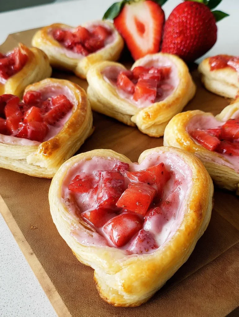 Strawberry Cream Cheese Heart Danishes