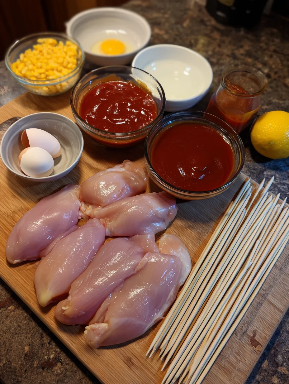 BBQ Chicken Skewer Salad